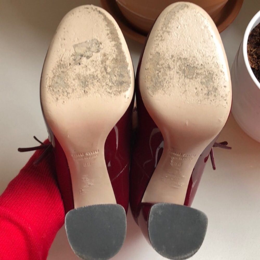 Miu Miu Burgundy Prada Crystal Heels - image 6